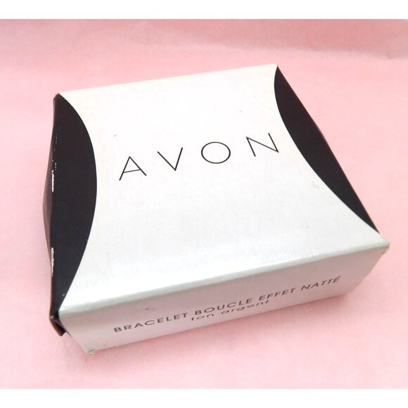 Vintage Avon Goldtone Basketweave Buckle Bangle Bracelet NOS - Picture 5 of 6